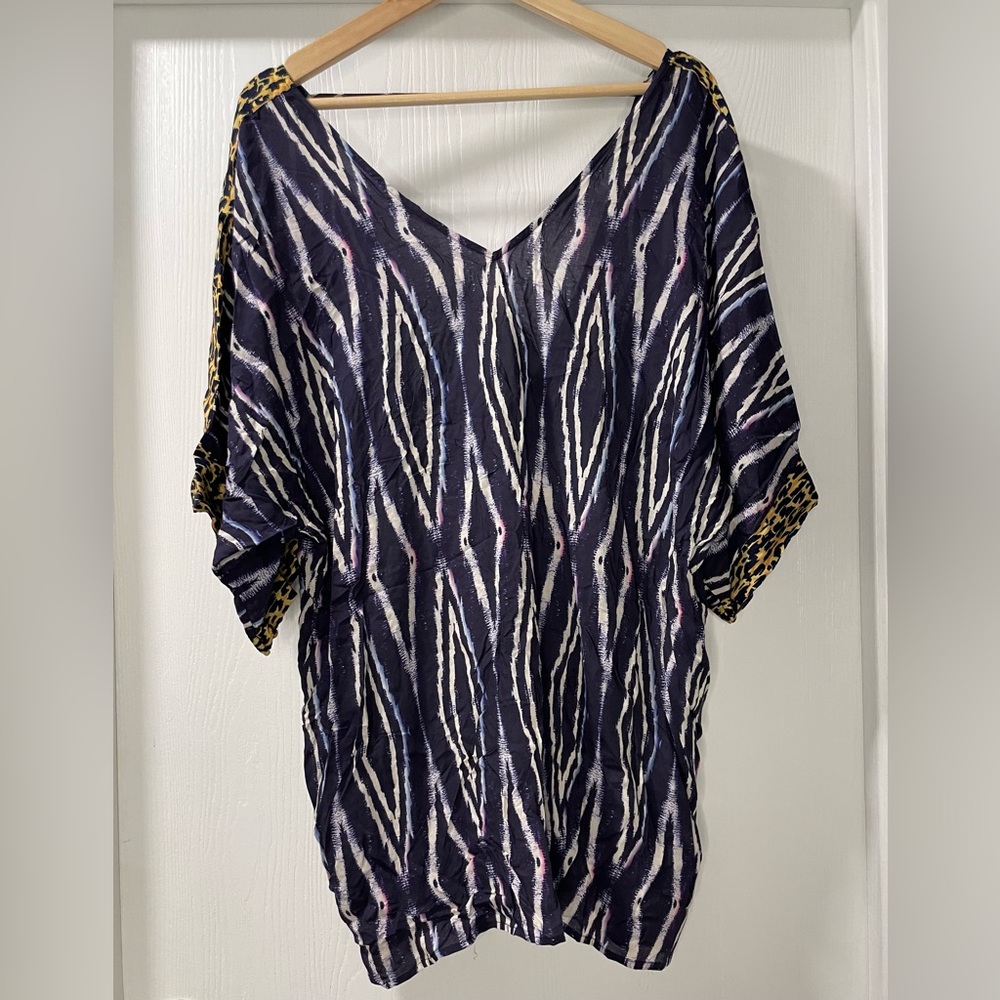 ViX Paula Hermanny NWT Swimsuit Coverup in Blue and White. Size S